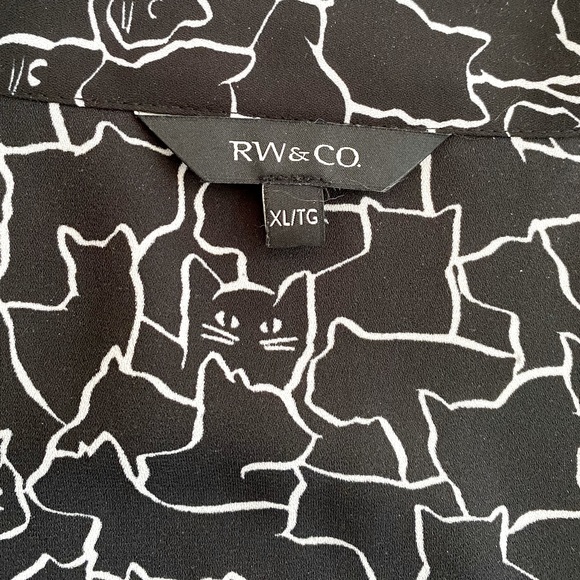 RW&CO Cat Pattern Blouse - Picture 2 of 6